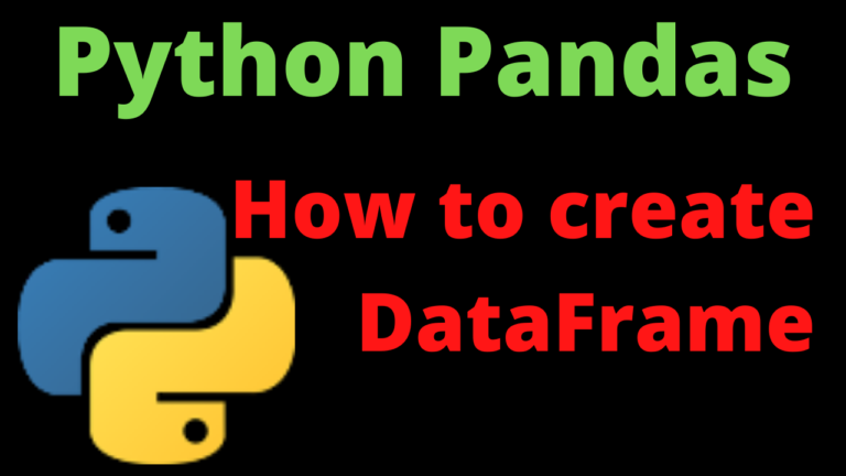 Create pandas DataFrame