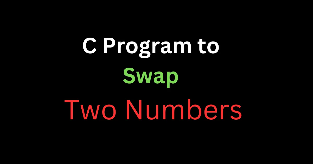 C Program To Swap Two Numbers - Informatics Practices